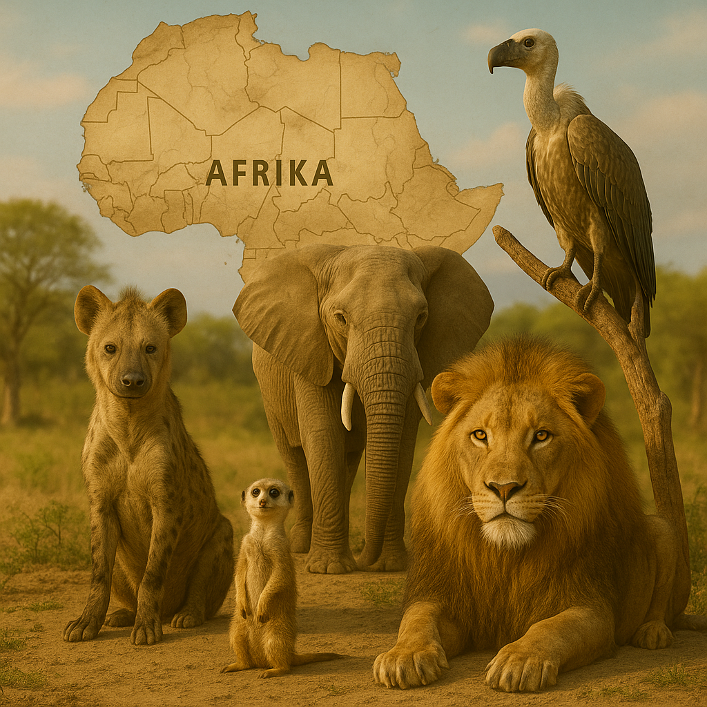 Afrikanische Tiermotive – Kissenbezüge mit Löwe, Zebra & Elefant