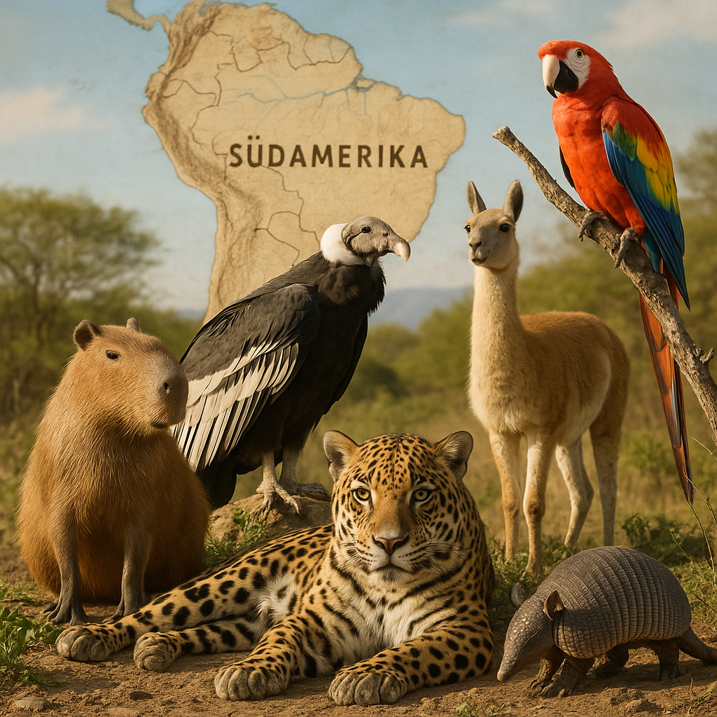 Kaffeetassen-Kollektion „Südamerikanische Tiere“
