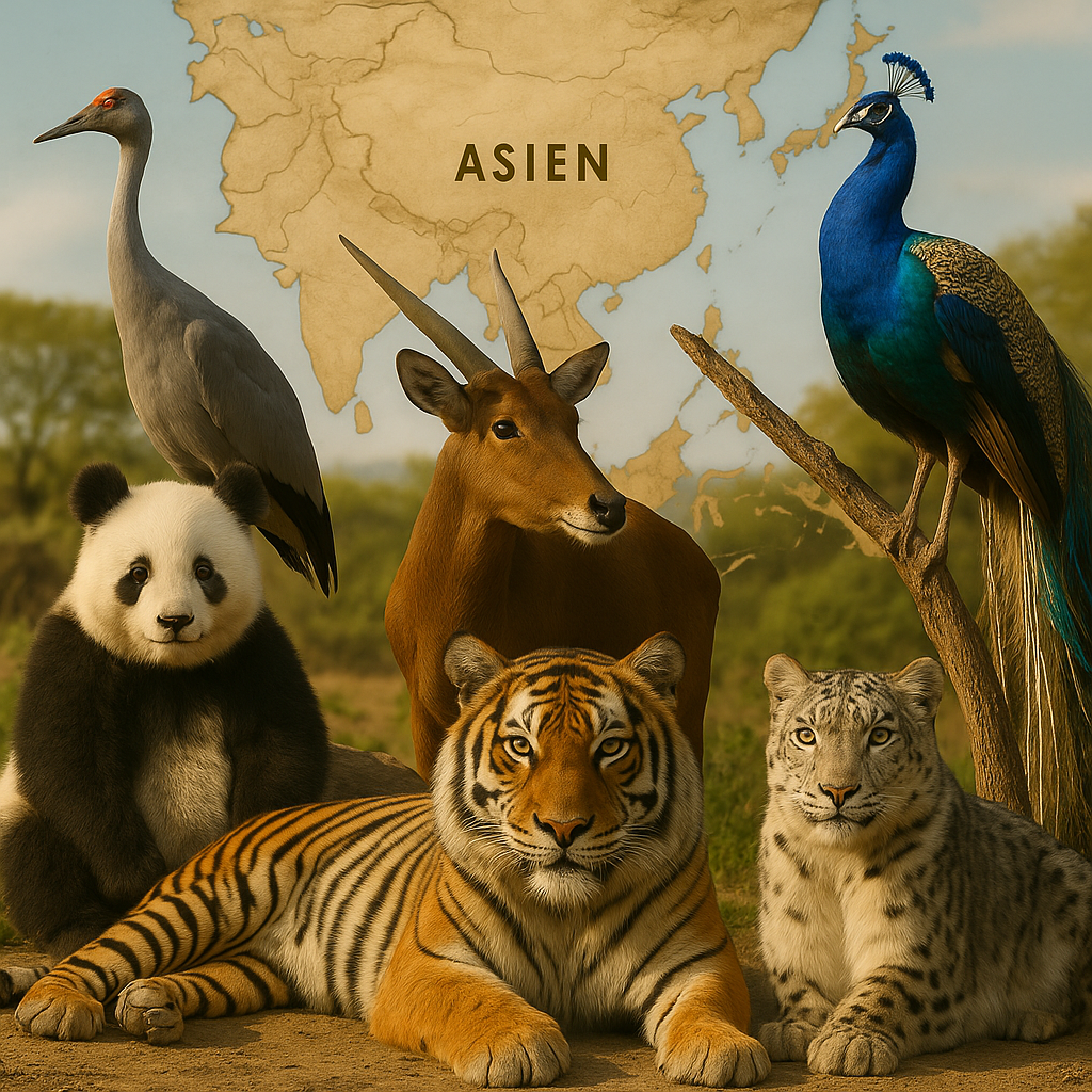 Asiatische Tiere Poster – elegante Wandkunst im asiatischen Stil