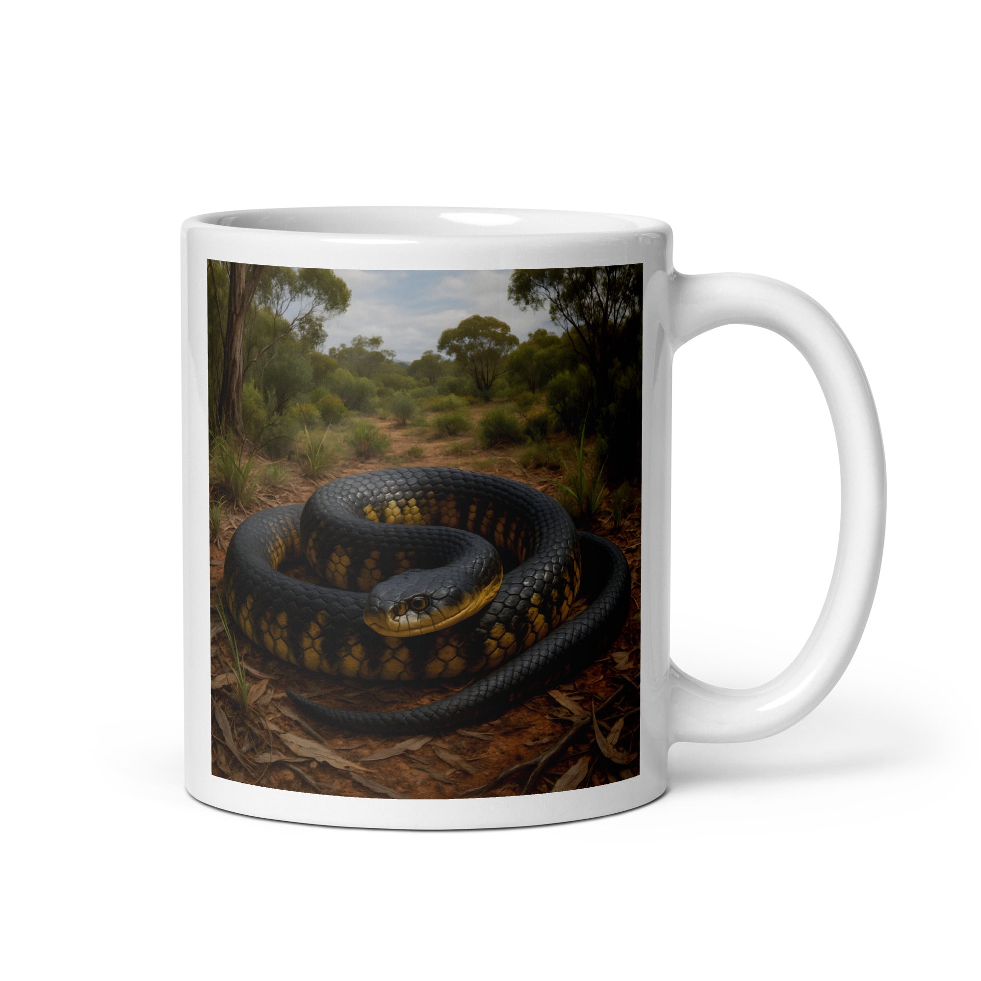 11oz Keramikbecher Tigerotter – Illustration auf weißem Hintergrund