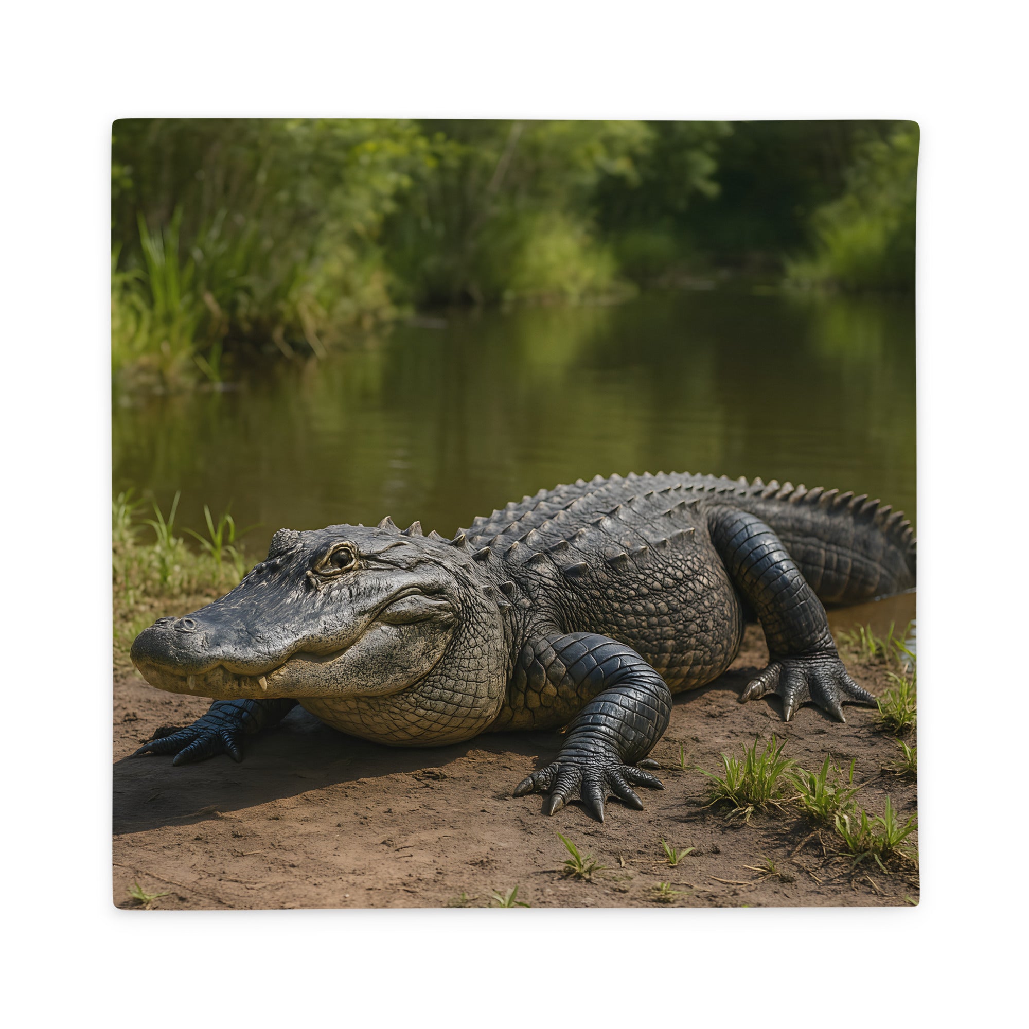 Alligatorkissenbezug vorne – hochwertiger Tiermotiv Kissenbezug