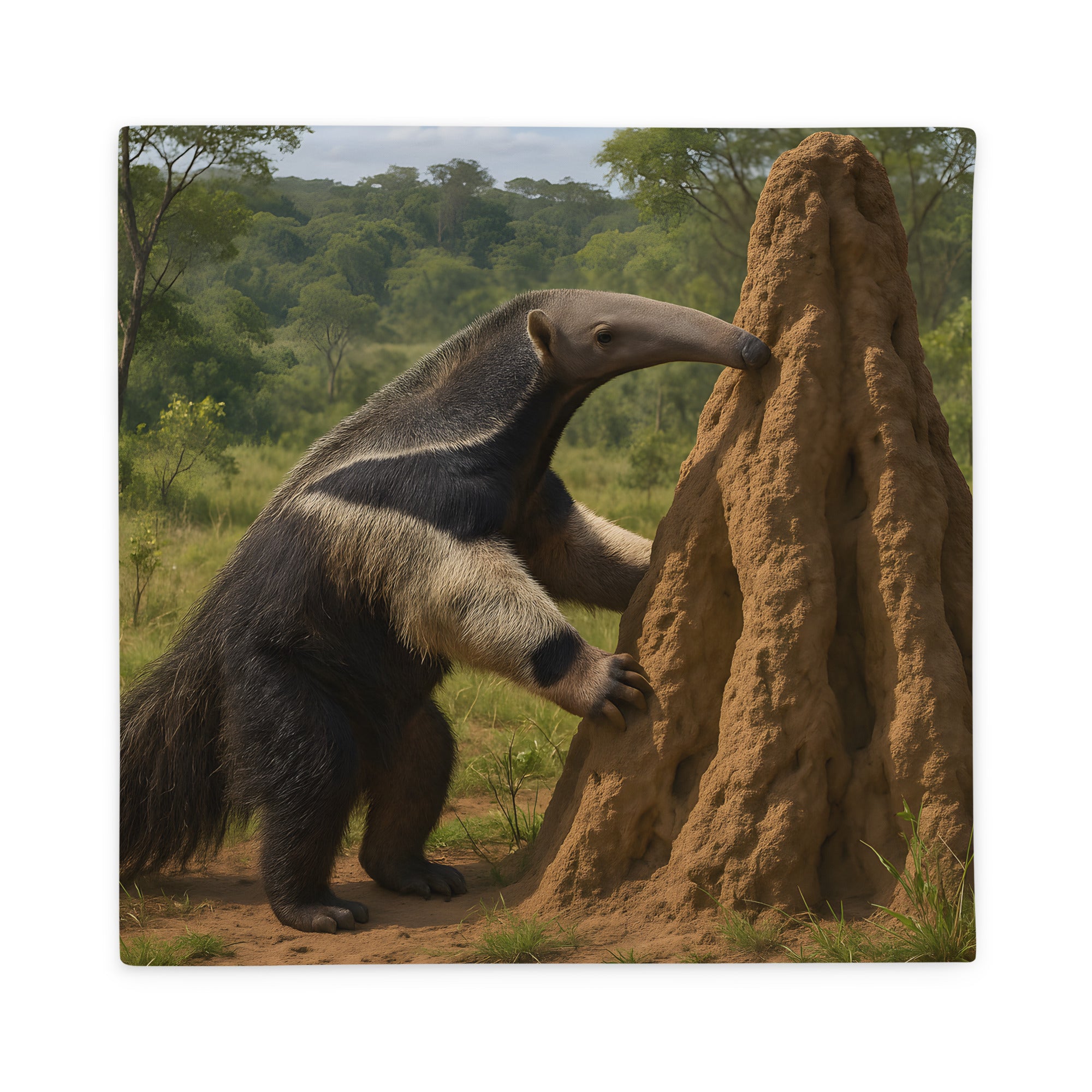 Ameisenbär Kissenbezug Vorderseite – Tiermotiv Deko Kissenhülle