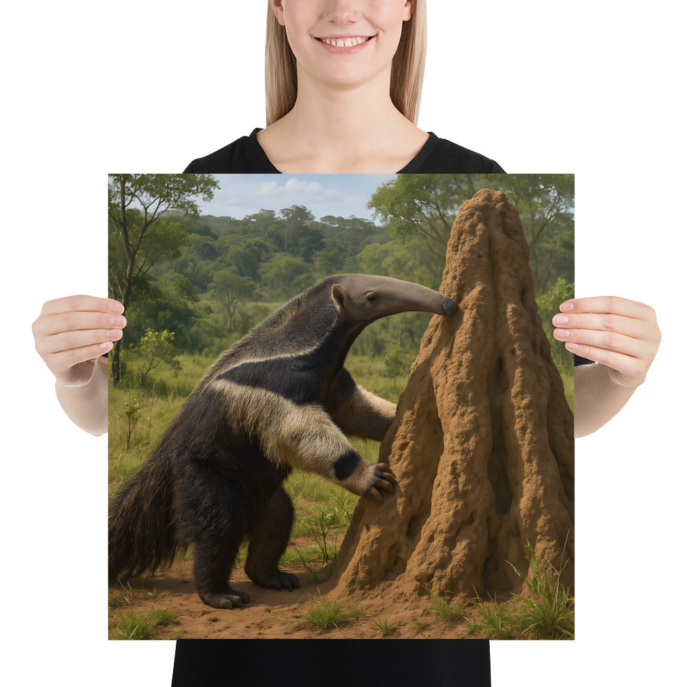 „Ameisenbär Poster – hochwertiger Kunstdruck auf 189 g/m² Premiumpapier“