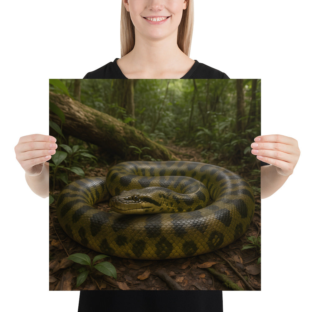 Anakonda in realistischer Darstellung als hochwertiges Poster