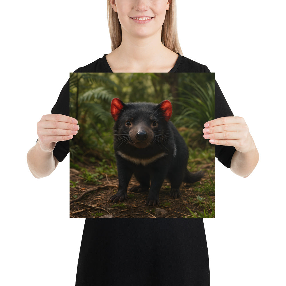 Australisches Wildlife Poster – Tasmanischer Teufel in hoher Druckqualität