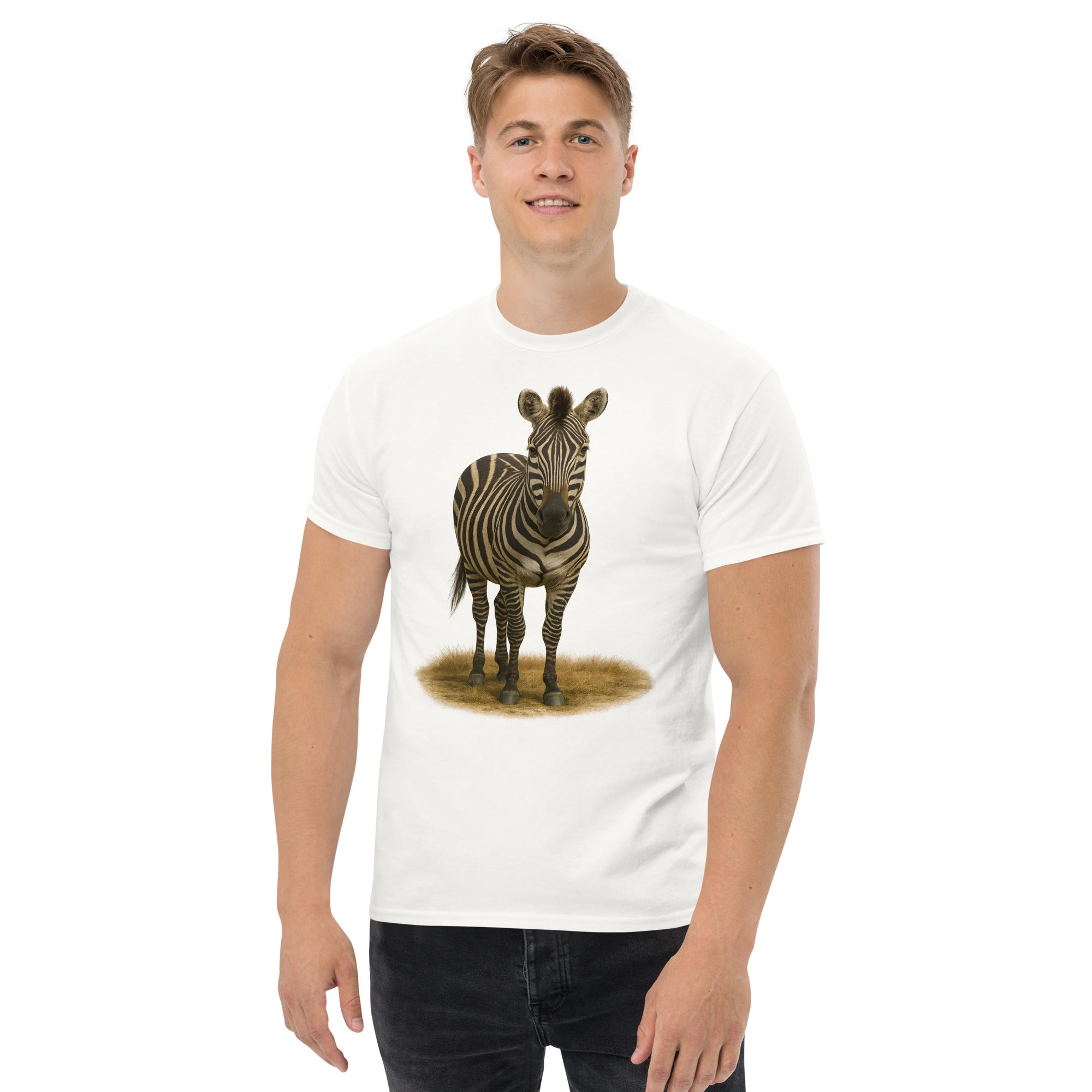 "Baumwollshirt mit Zebra-Print – Detailansicht des Drucks"