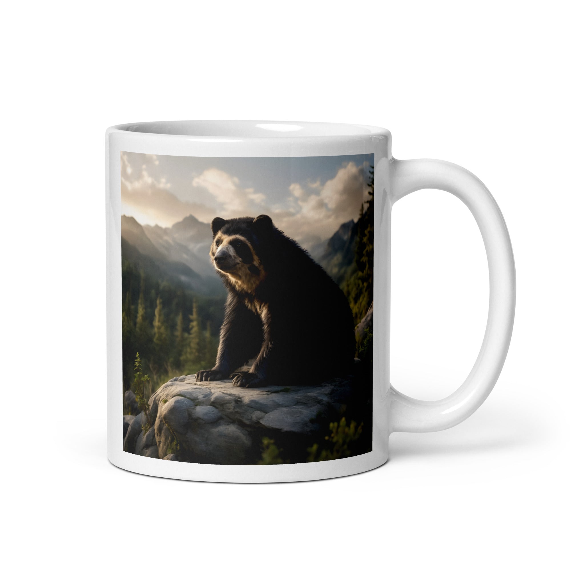 Brillenbär Kaffeetasse aus Keramik – 11oz