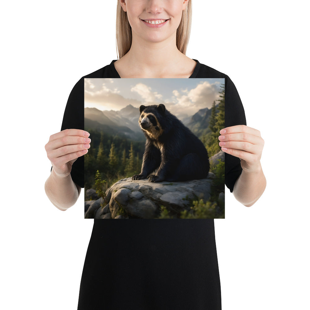 Brillenbär Portrait als Fine-Art Druck – perfekte Ergänzung moderner Deko