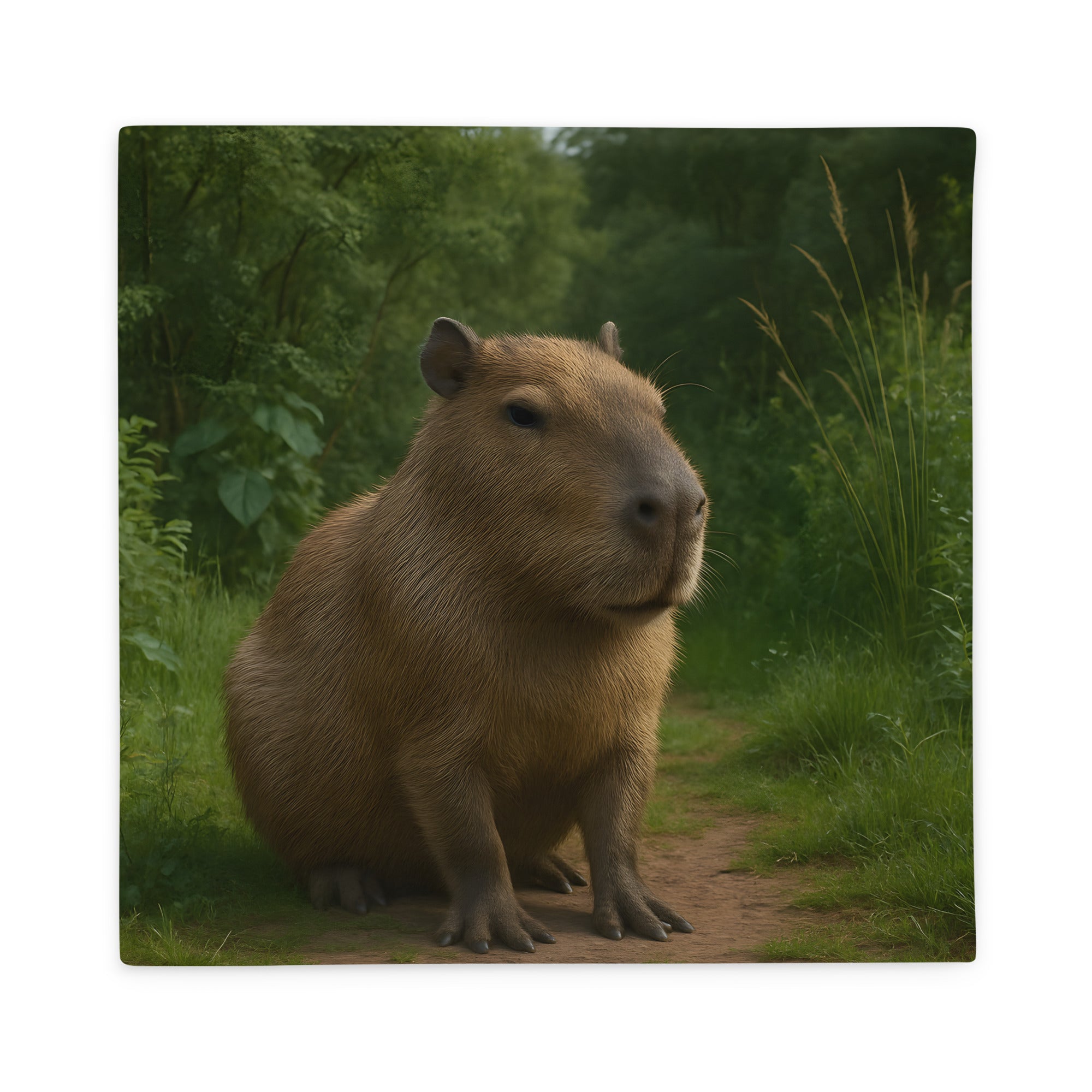 Capybara Kissenbezug aus Polyester mit süßem Tiermotiv