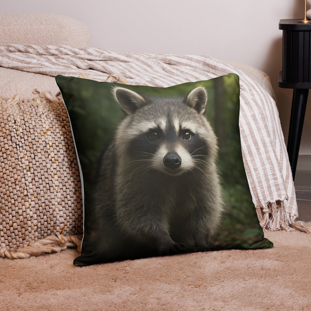 Deko-Kissenbezug Waschbär Motiv – weich und maschinenwaschbar