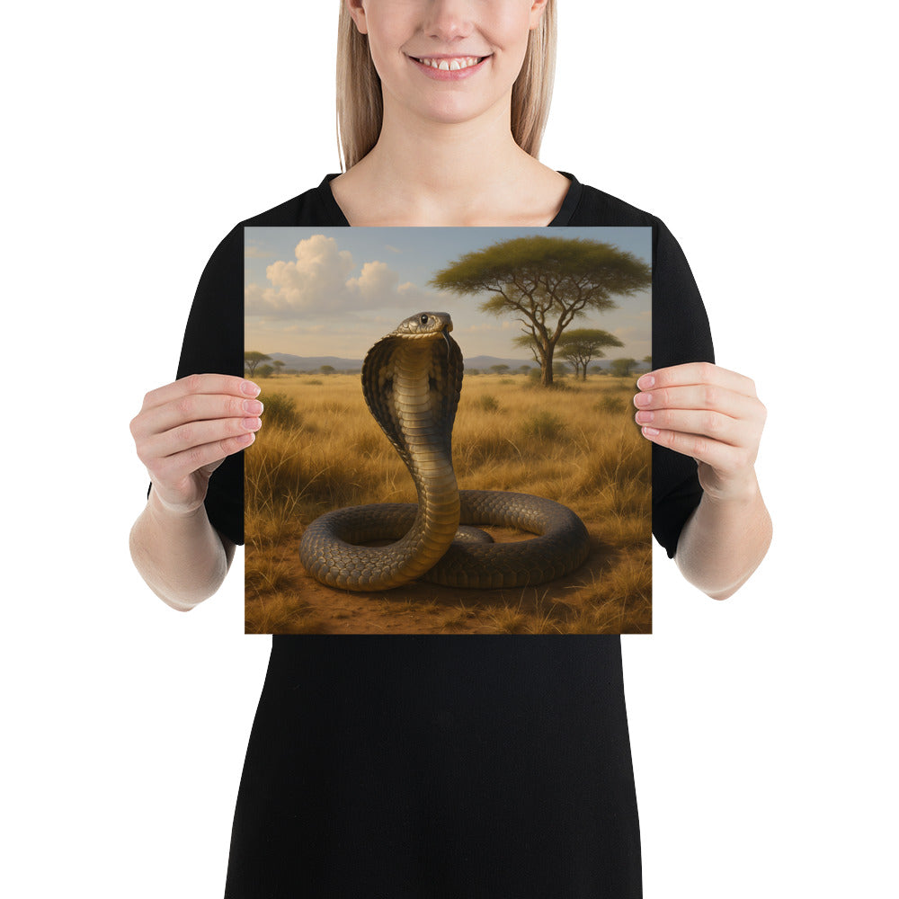 Detailansicht Kobra-Design – Kunstdruck auf japanischem Papier 189 g/m²