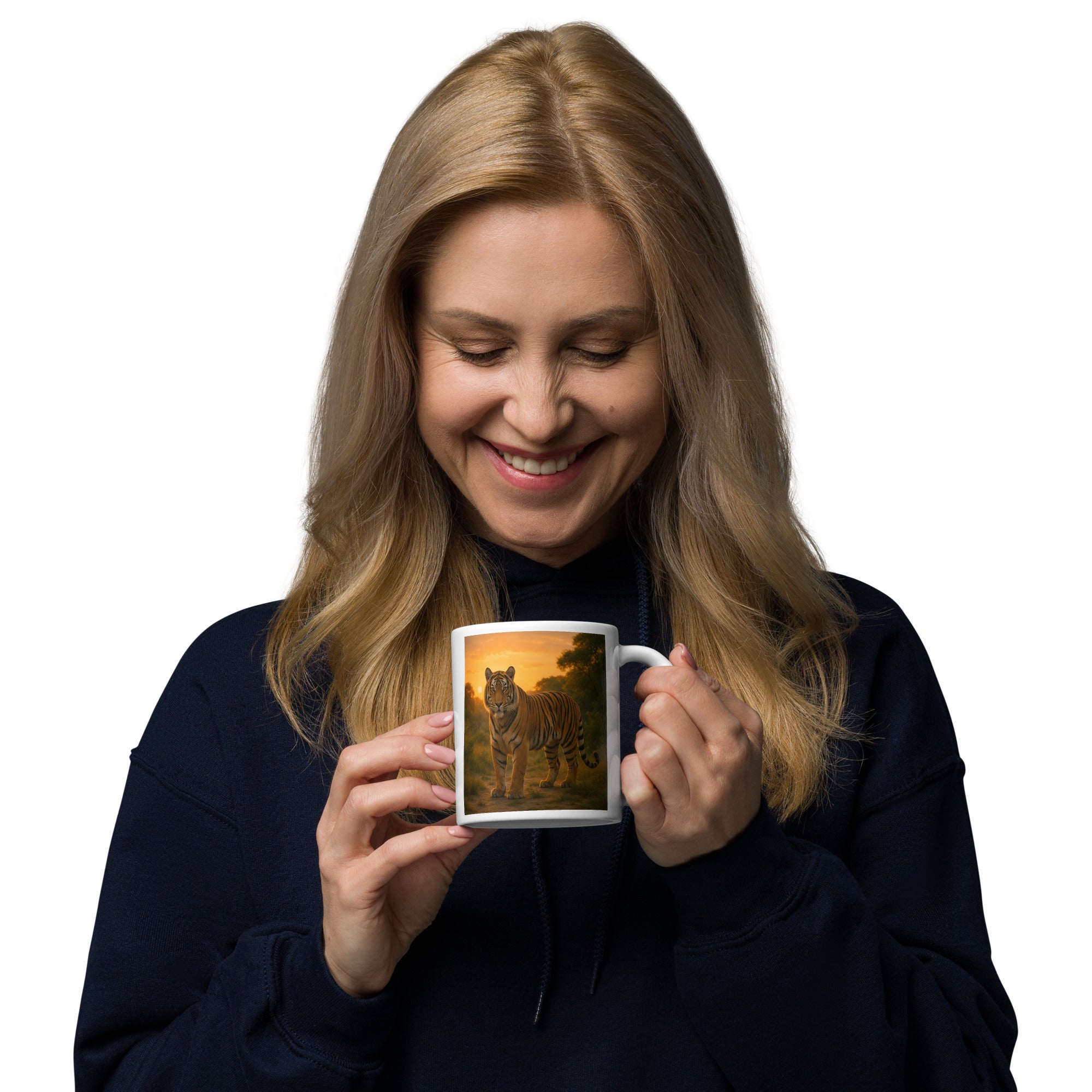 Detailansicht Tigerprint Kaffeebecher