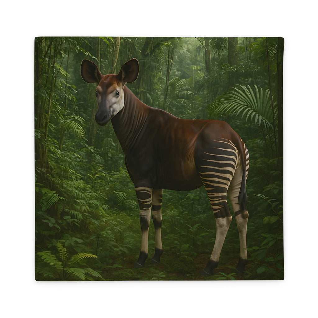 Detailansicht der Polyesterstruktur des Okapi Kissenbezugs