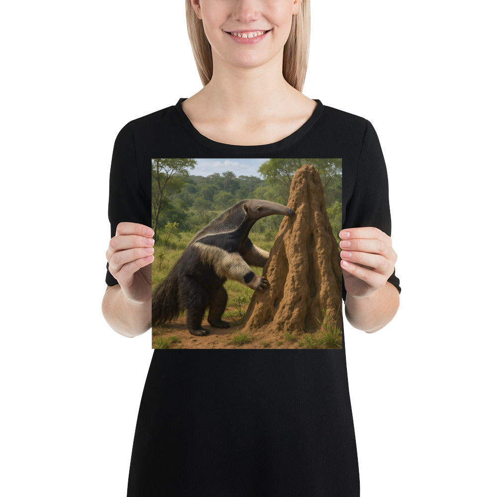 „Detailansicht des Ameisenbär-Motivs mit scharfer Linienführung und klaren Farben“