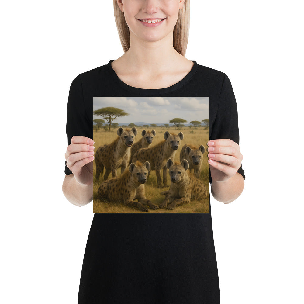 Detailaufnahme Hyänenkopf – Kunstdruck auf japanischem Premiumpapier