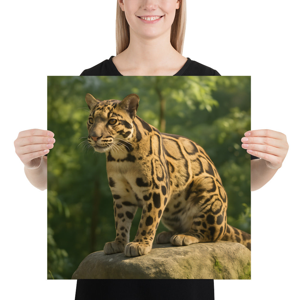 Detailaufnahme des 189 g/m² Premium-Papiers des Nebel-Pader Posters