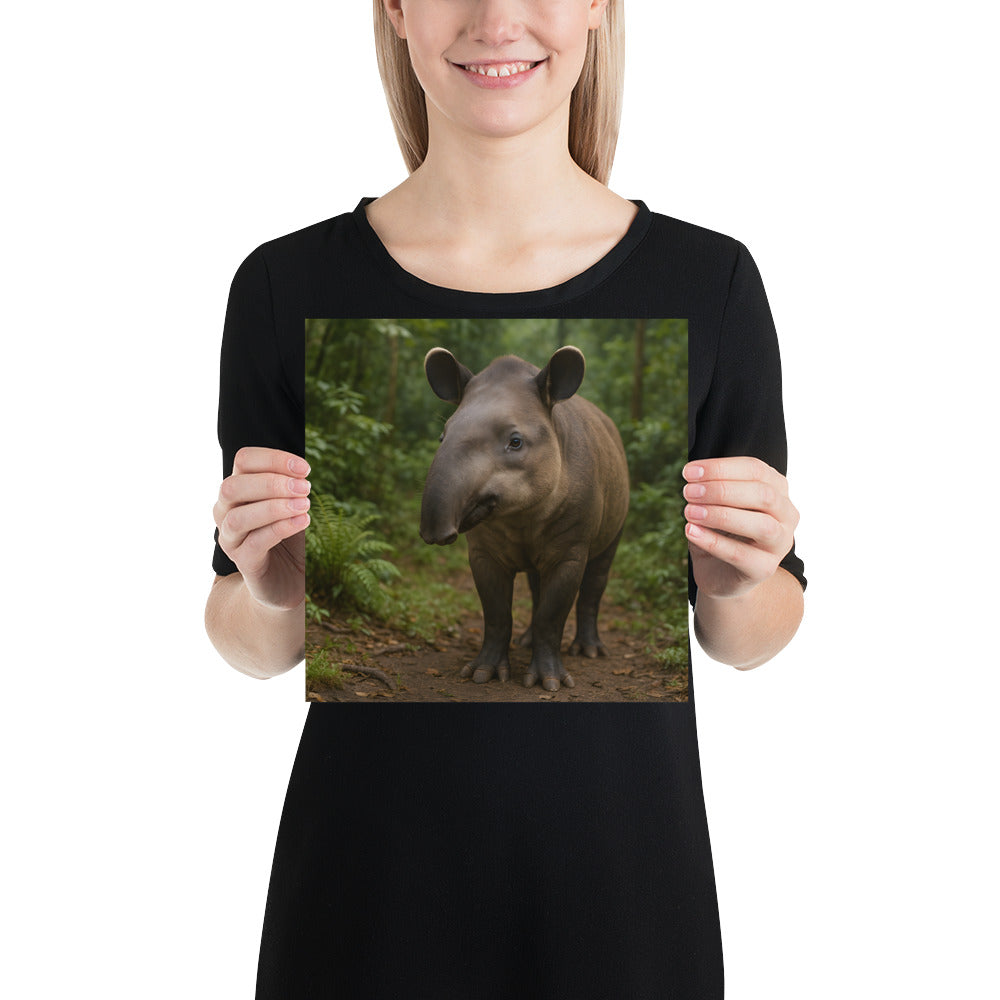 „Detailaufnahme des Tapir-Kunstdrucks auf 189 g/m² Japanpapier“