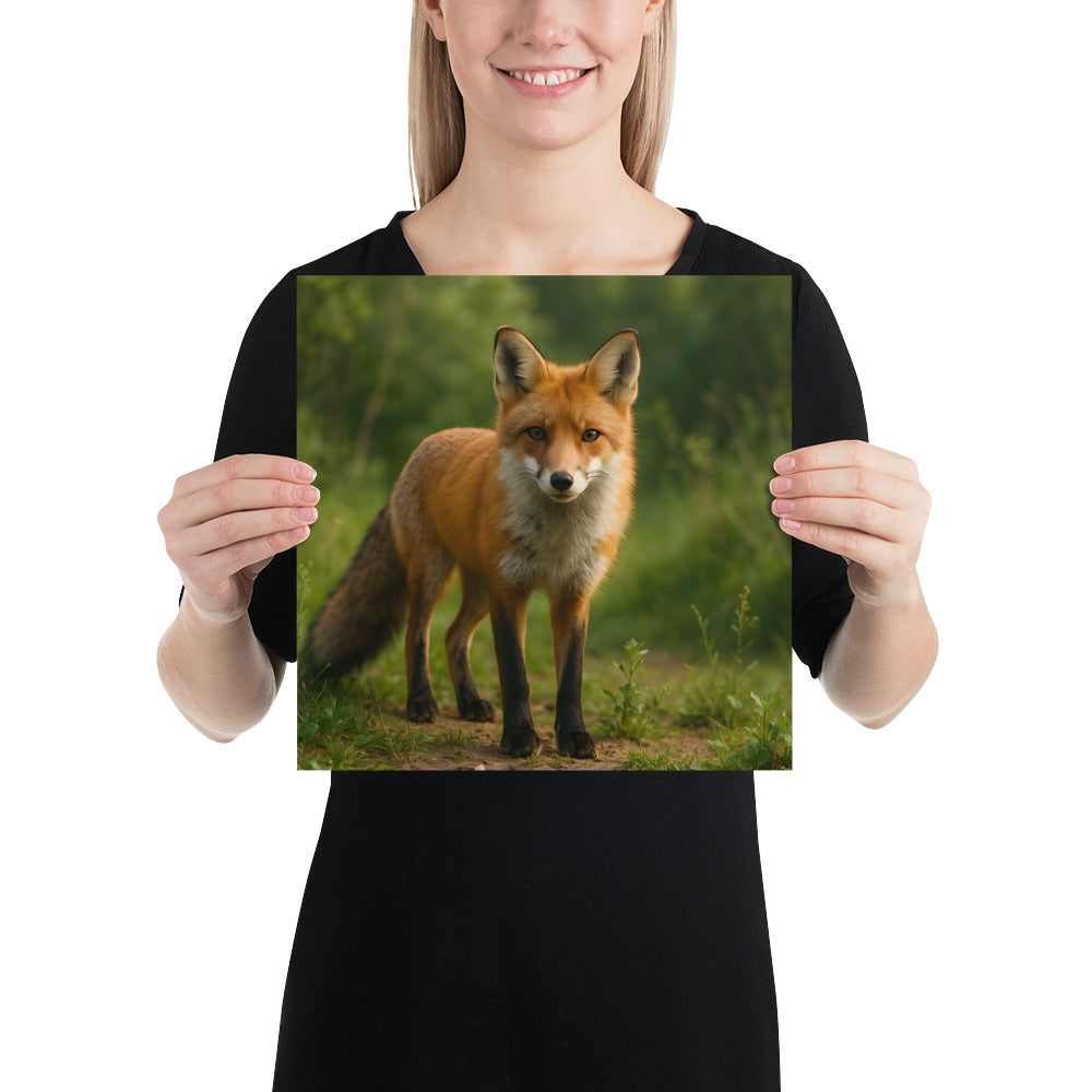 „Detailreiche Darstellung eines Fuchses als Wandposter – klarer, heller Druck auf japanischem Qualitäts­papier.“