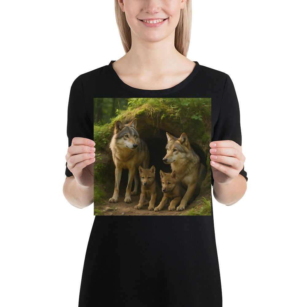 „Detailreiches Wolfmotiv als Wandposter“