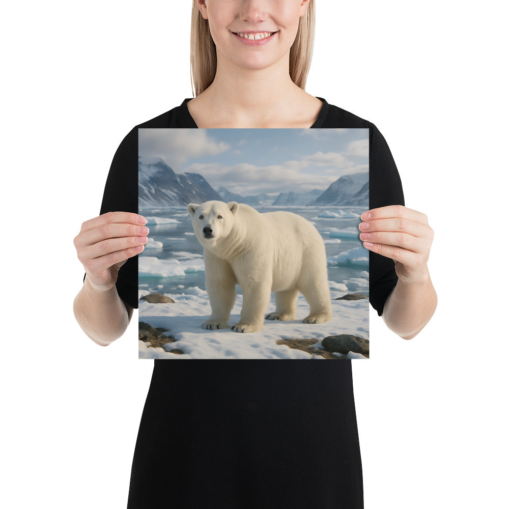 „Eisbär Illustration als Wandposter für Wohnzimmer“