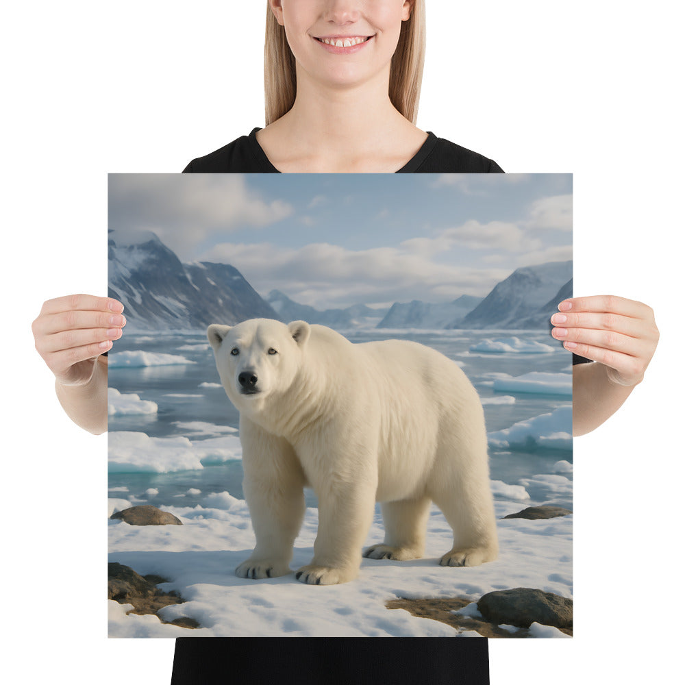 „Eisbär Poster auf hochwertigem Premiumpapier“