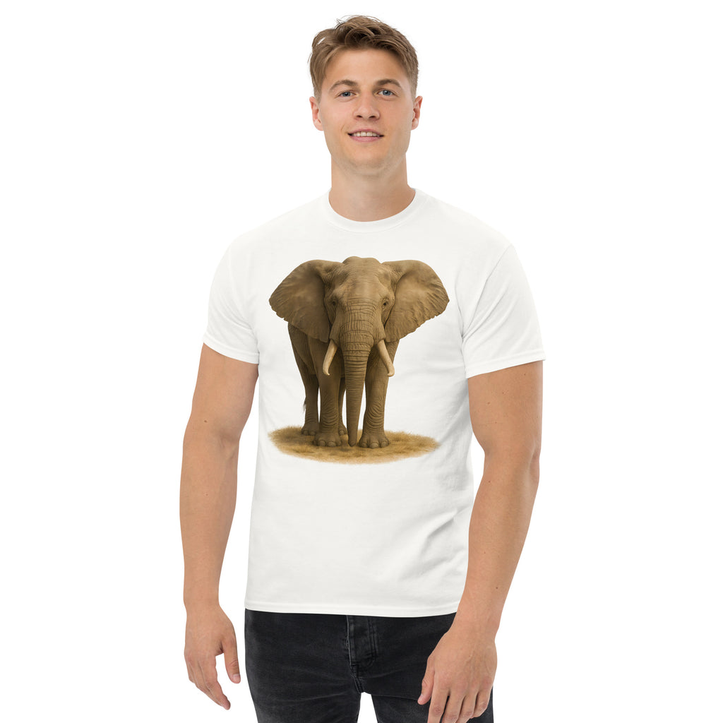 Elefanten T-Shirt gefaltet, zeigt Stoffqualität und Materialdicke