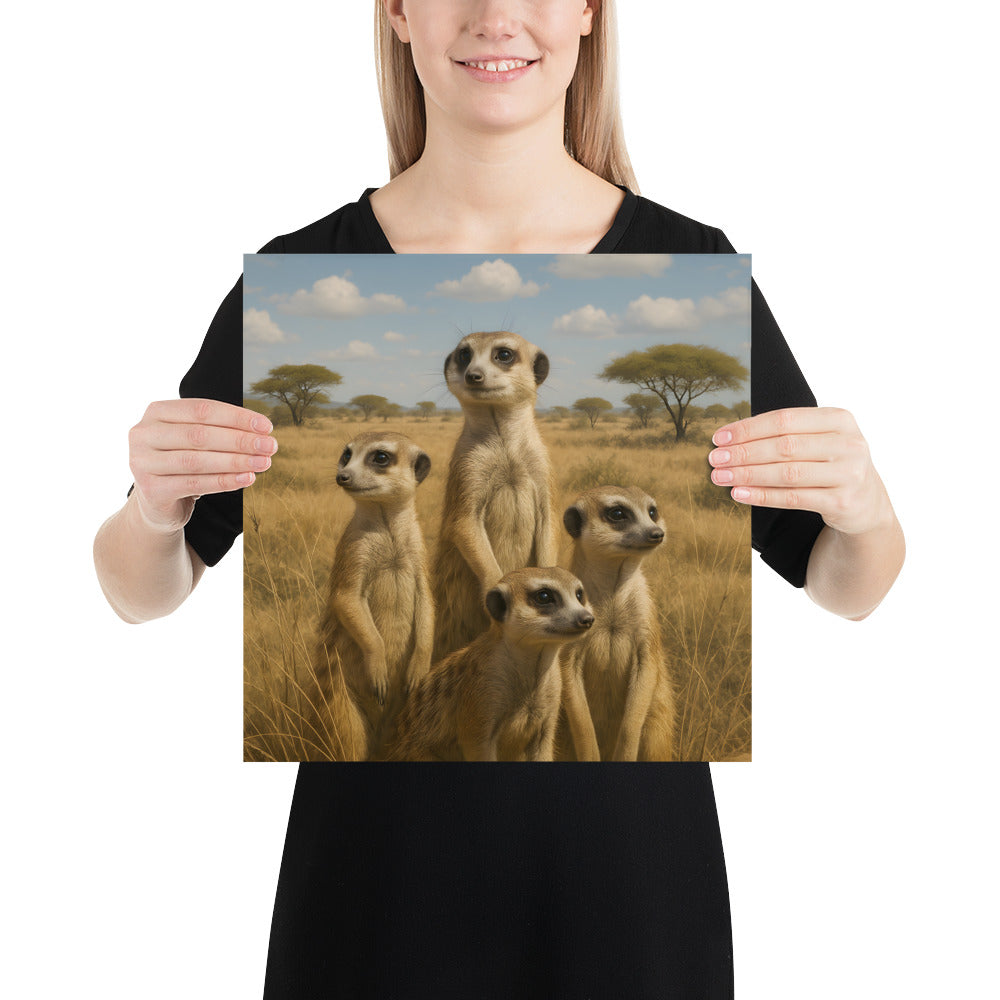 Erdmännchen Poster auf hochwertigem Premiumpapier