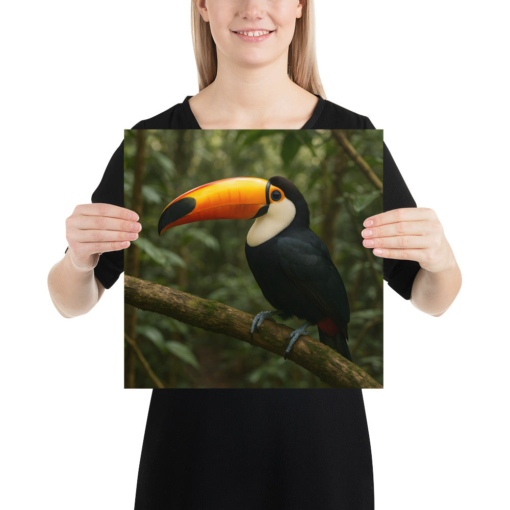"Exotischer Tukan Kunstdruck zur Wanddekoration in modernem Wohnraum"