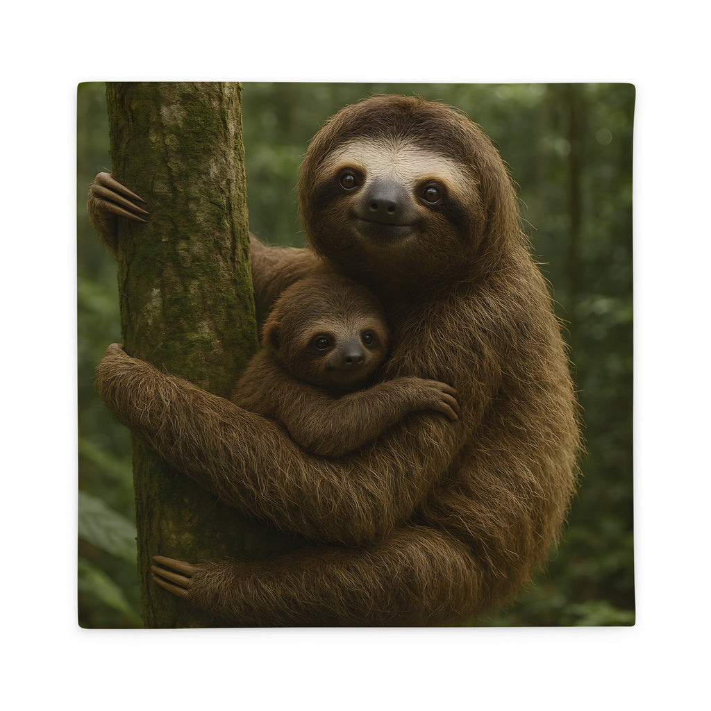 Faultier Kissenbezug aus Polyester mit niedlichem Motiv