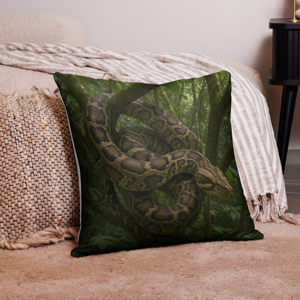 Felsenpython Kissenbezug 100 Prozent Polyester Struktur Nahaufnahme