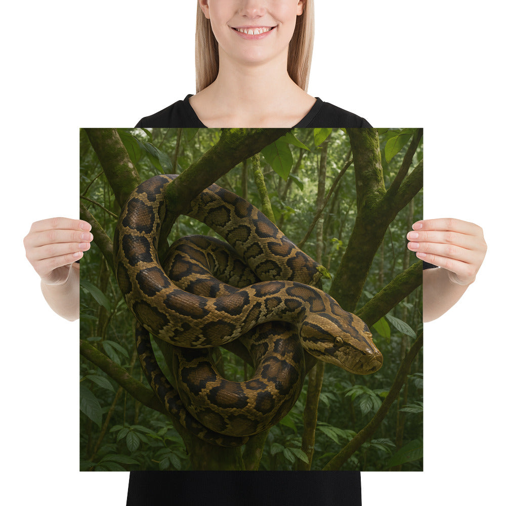Felsenpython Poster – hochwertiger Kunstdruck eines majestätischen Pythons auf Premiumpapier