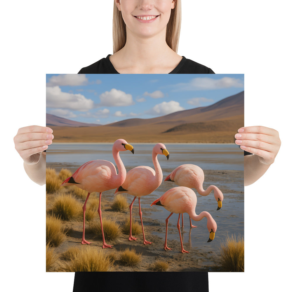 Flamingo Poster – hochwertiger Kunstdruck auf 189 g/m² japanischem Premiumpapier