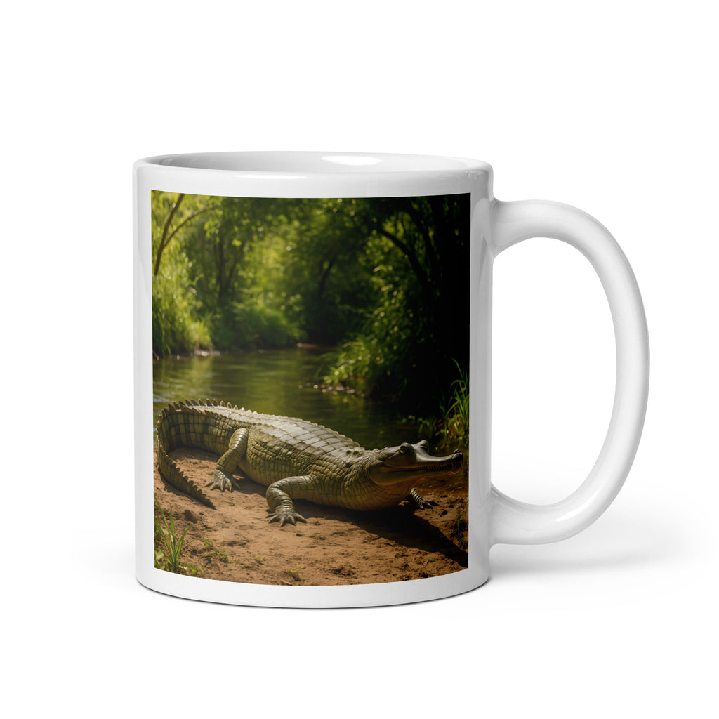 Gangesgavial Kaffeetasse aus Keramik – Vorderansicht