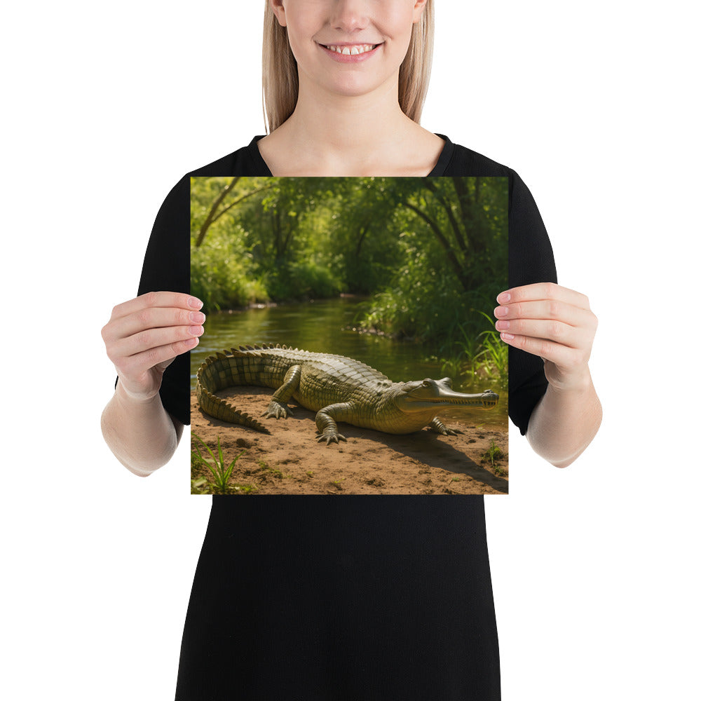 Gavialis gangeticus Poster – naturgetreue Darstellung des Gangesgavials