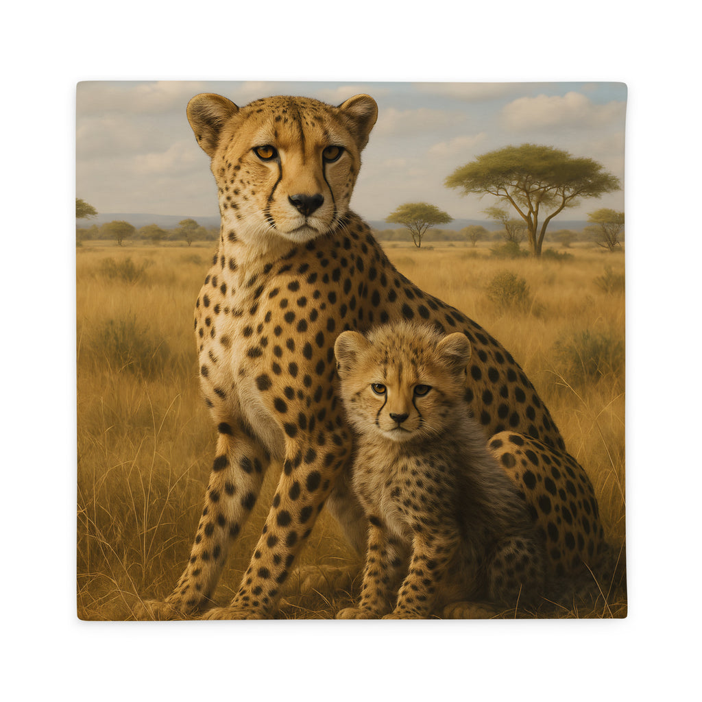 Geparden Kissenbezug auf Sofa – Tiermuster Home Deko