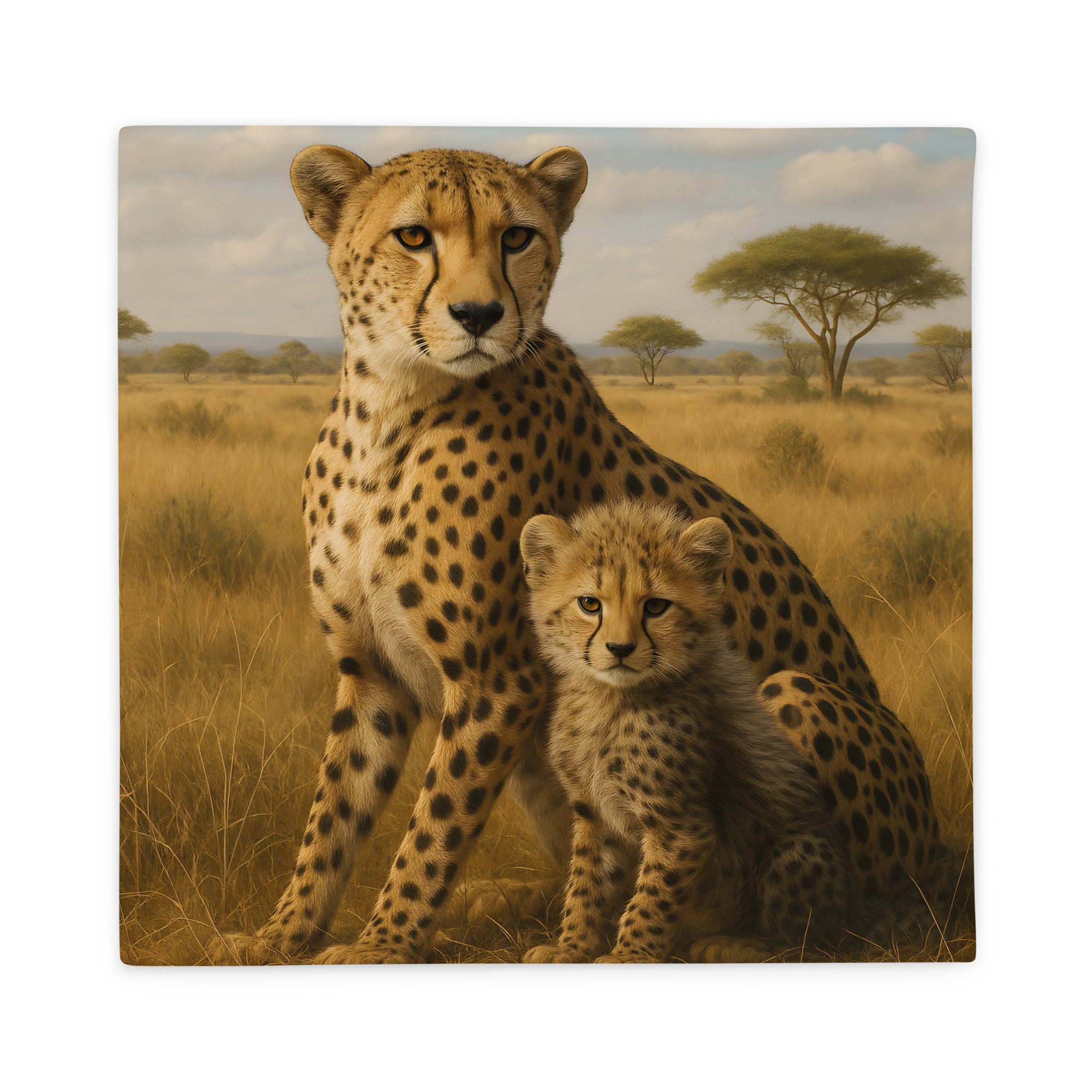 Geparden Kissenbezug auf Sofa – Tiermuster Home Deko