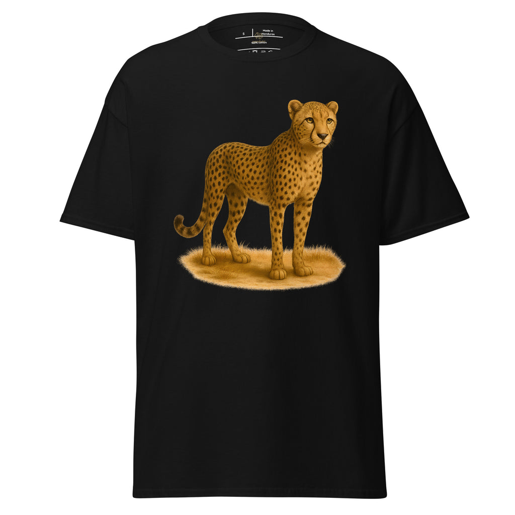 Geparden T-Shirt auf hellem Hintergrund – Vorderansicht
