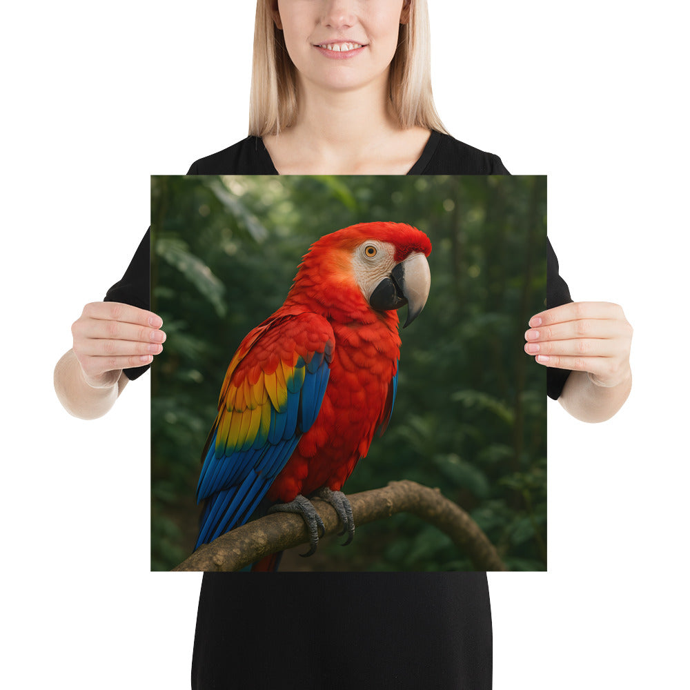 Gerahmtes Scharlachara Poster – moderne Wanddekoration für Anime- und Gaming-Fans