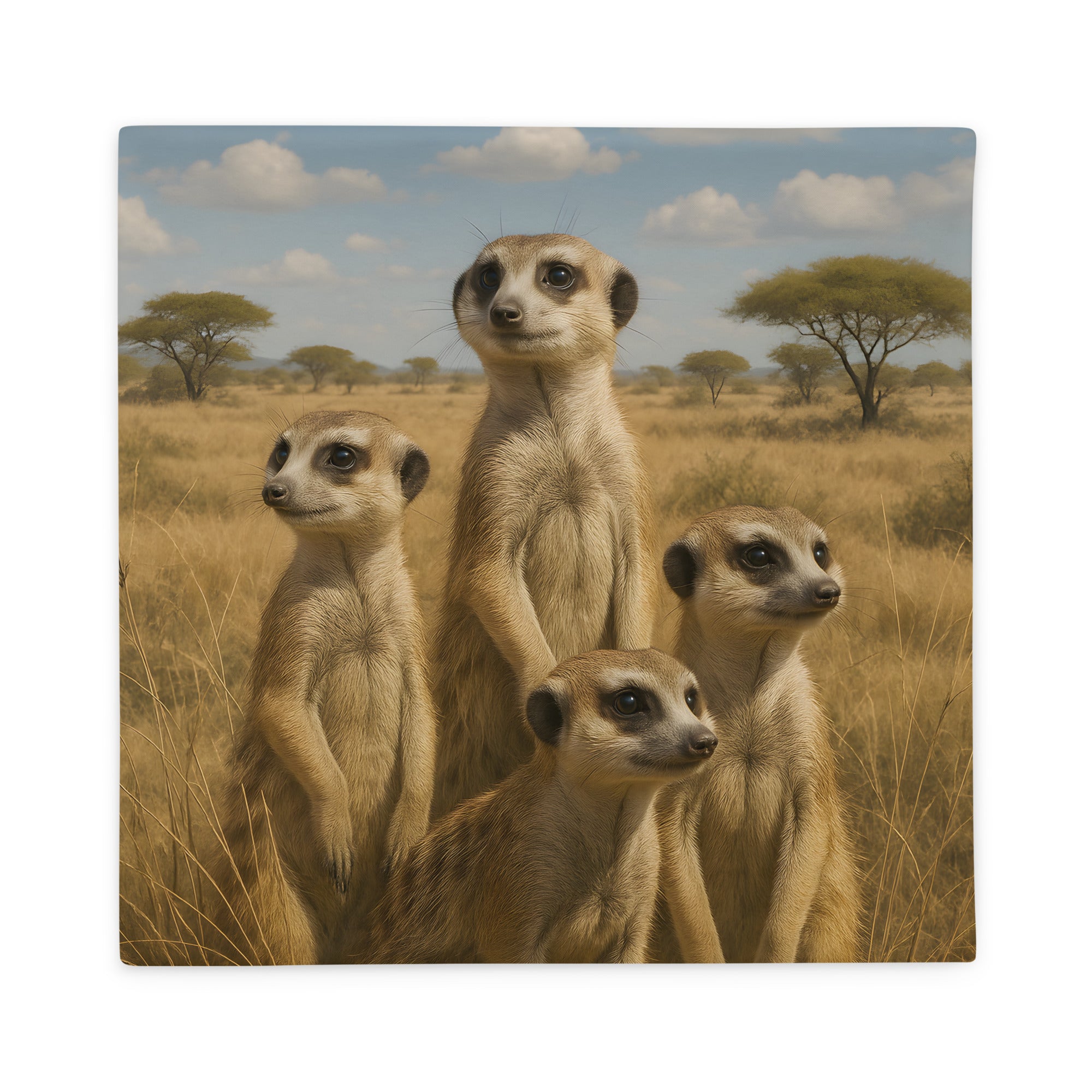 Geschenkidee: Erdmännchen-Kissenbezug für Tierfreunde und Naturfans