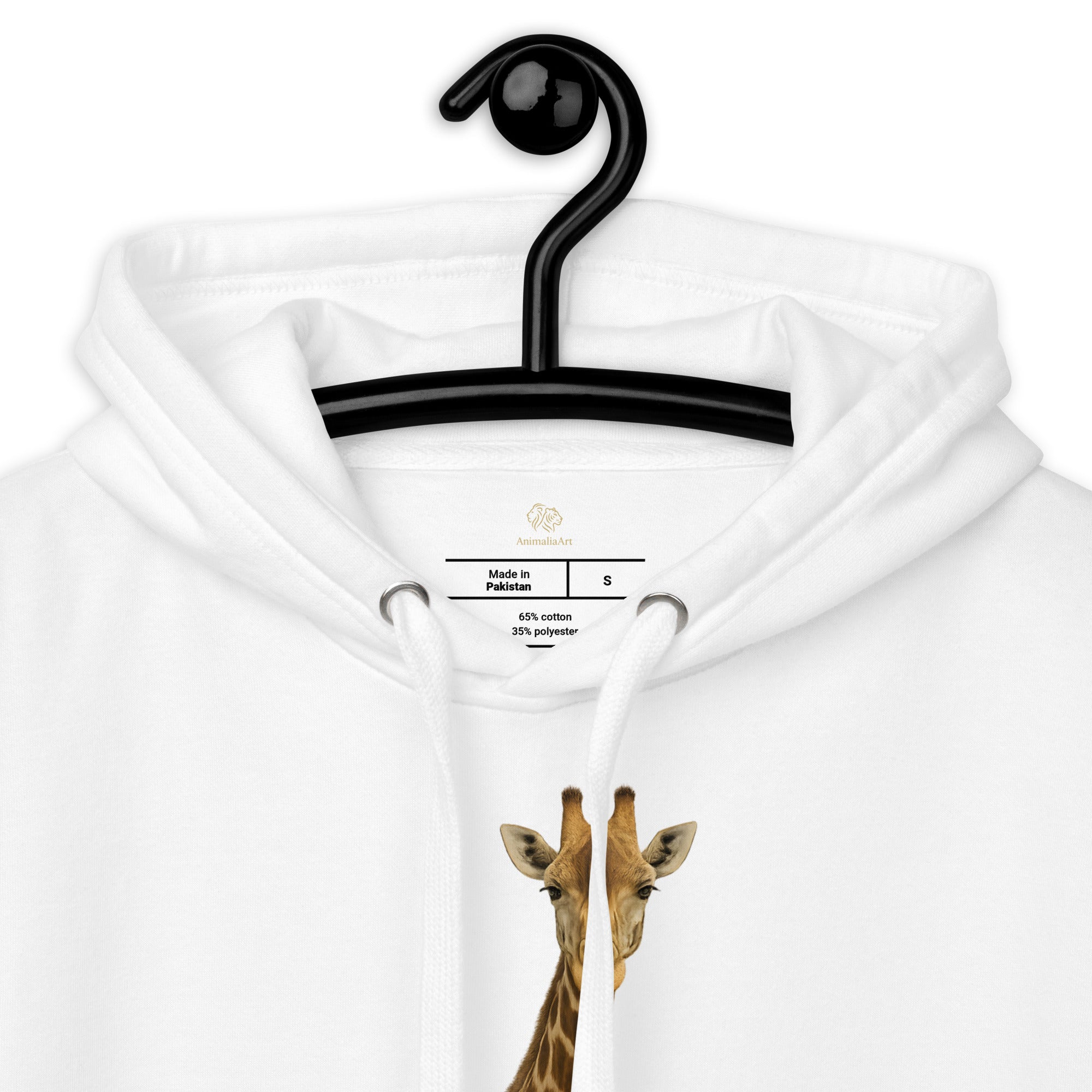 Giraffen Hoodie in der Vorderansicht mit Kängurutasche