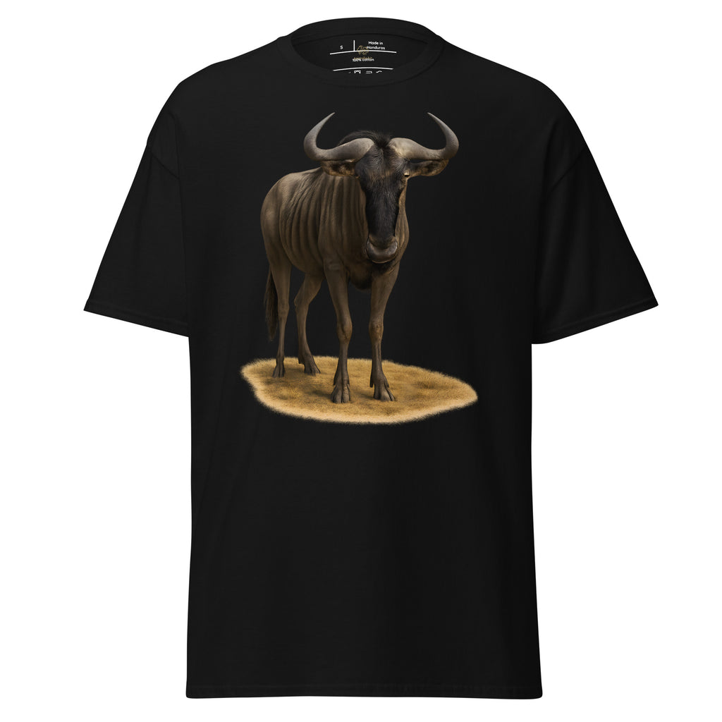 Gnu T-Shirt aus 100 % Baumwolle – Vorderansicht mit Gnu-Motiv
