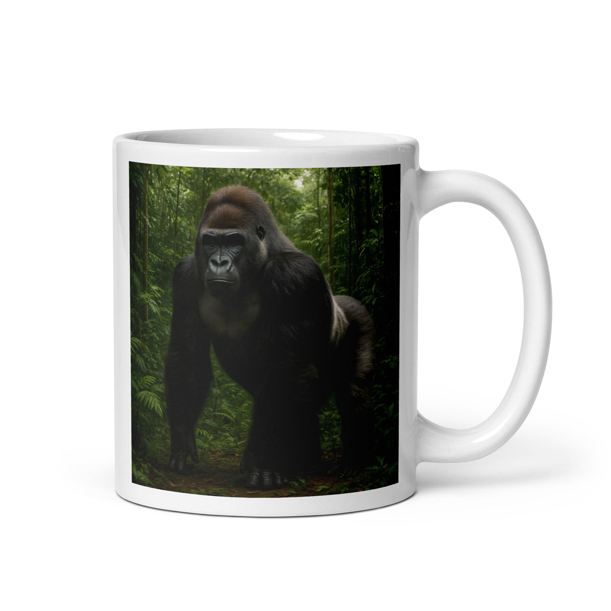 Gorilla Kaffeetasse 11oz – Keramikbecher, robust & spülmaschinenfest