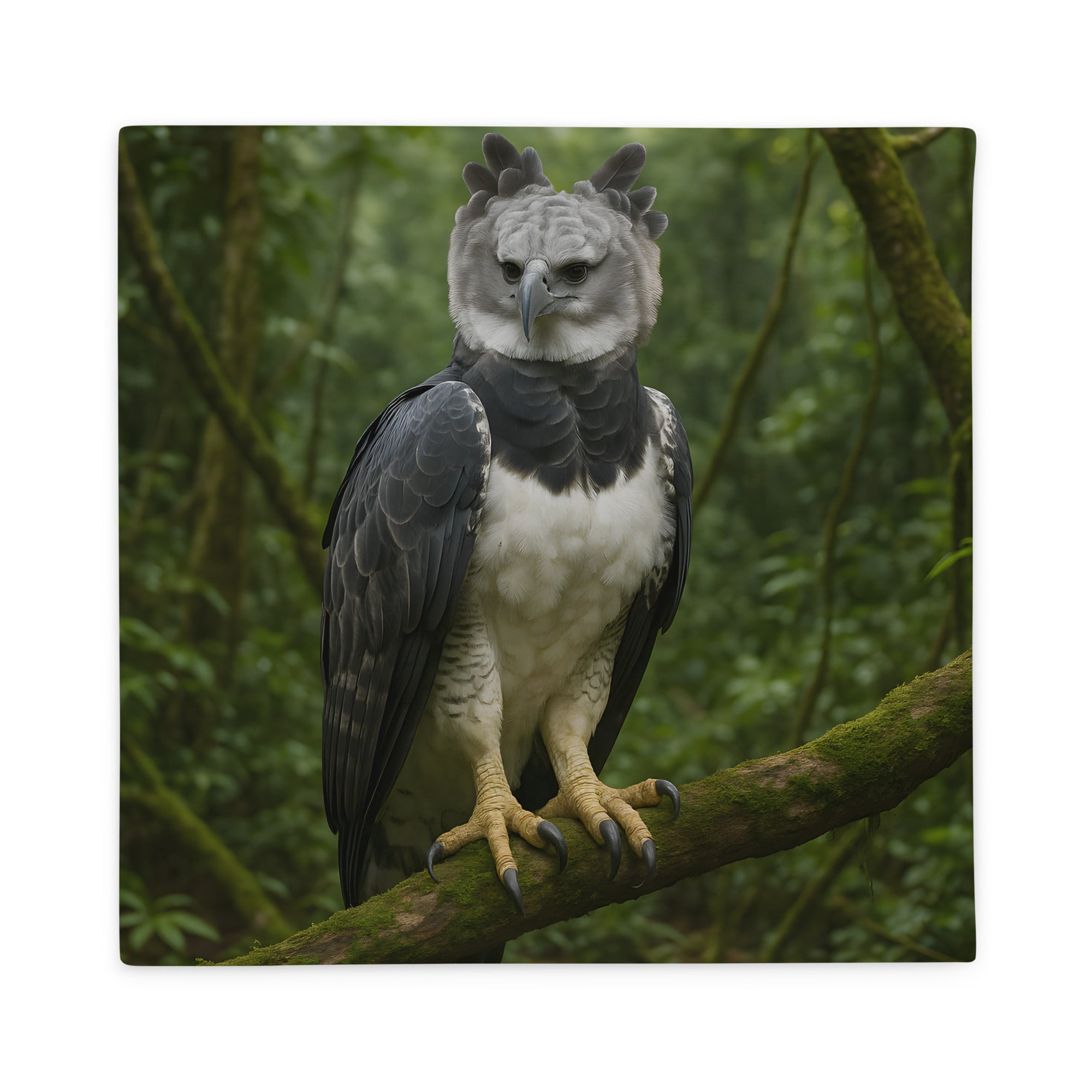 Harpyie Kissenbezug – Tiermotiv Dekokissen aus Polyester in Vorderansicht