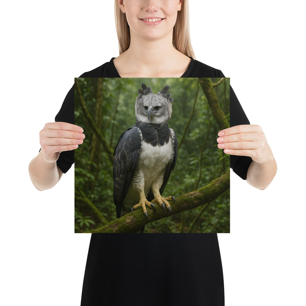 Harpyienvogel Kunstposter mit brillanten Farben auf japanischem Papier