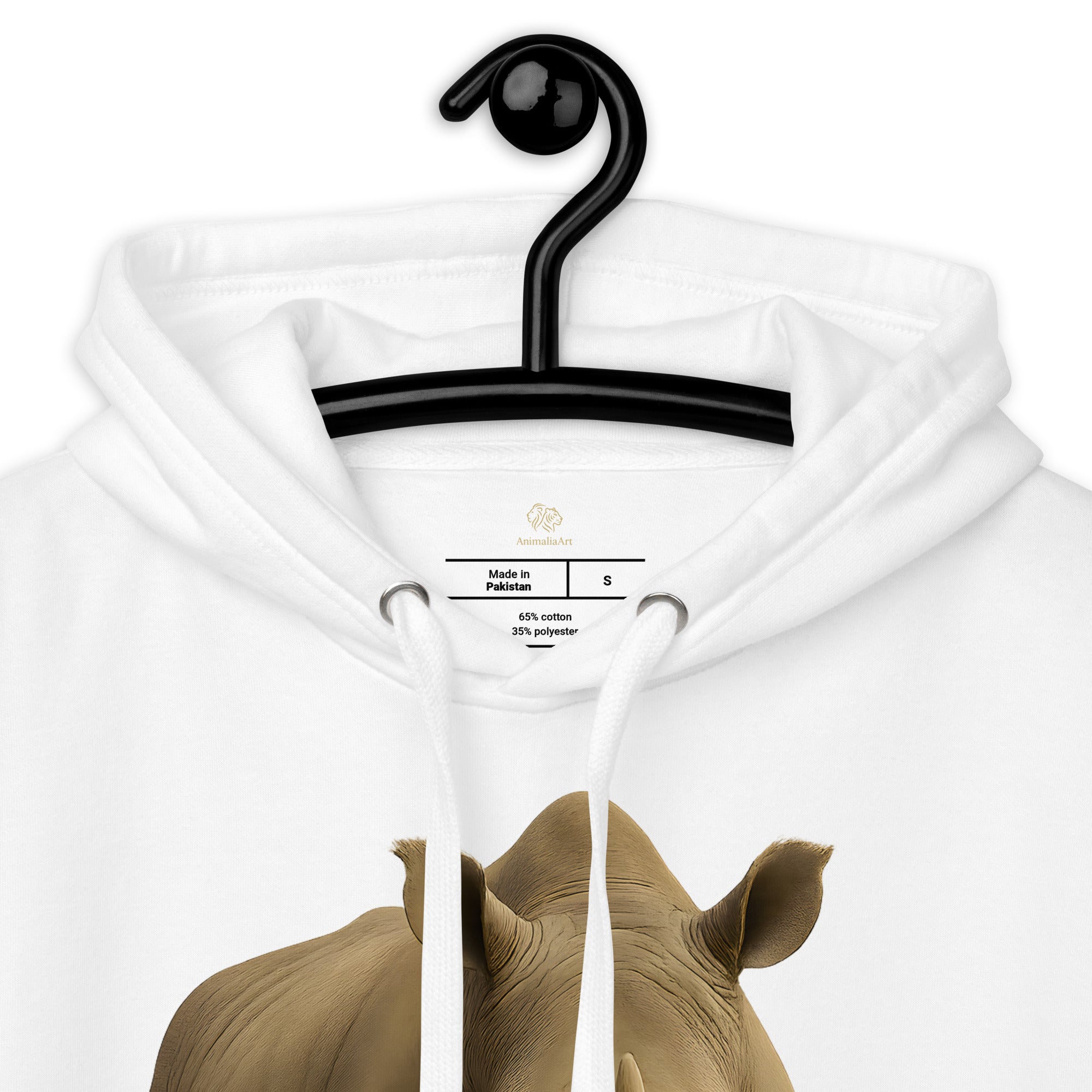 Hochauflösendes Produktbild des Nashorn Hoodies für Onlineshop