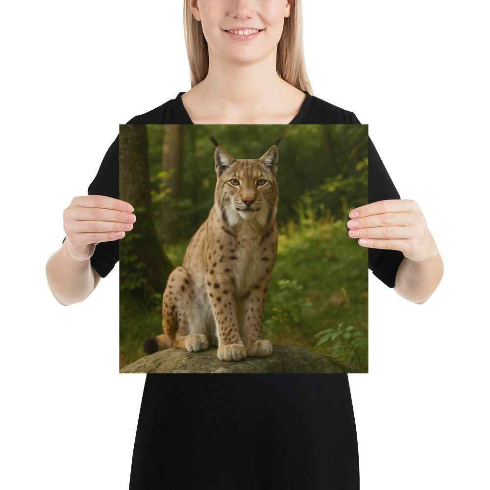 Hochwertiger 189 g/m² Kunstdruck Luchs