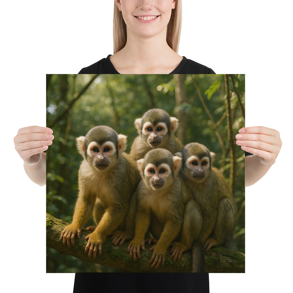 Totenkopfäffchen Poster – Hochwertiger Kunstdruck auf Premium-Papier