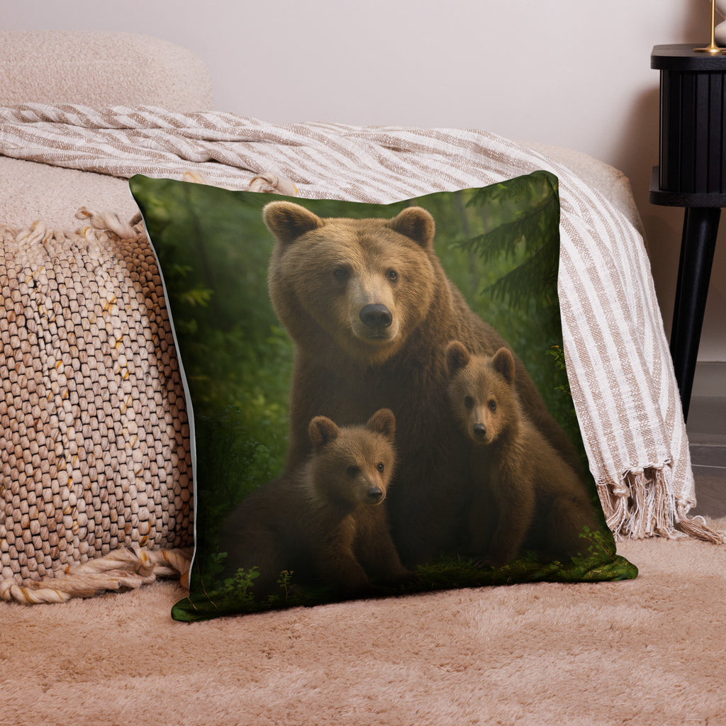 Hochwertiger Bären-Kissenbezug 100 % Polyester