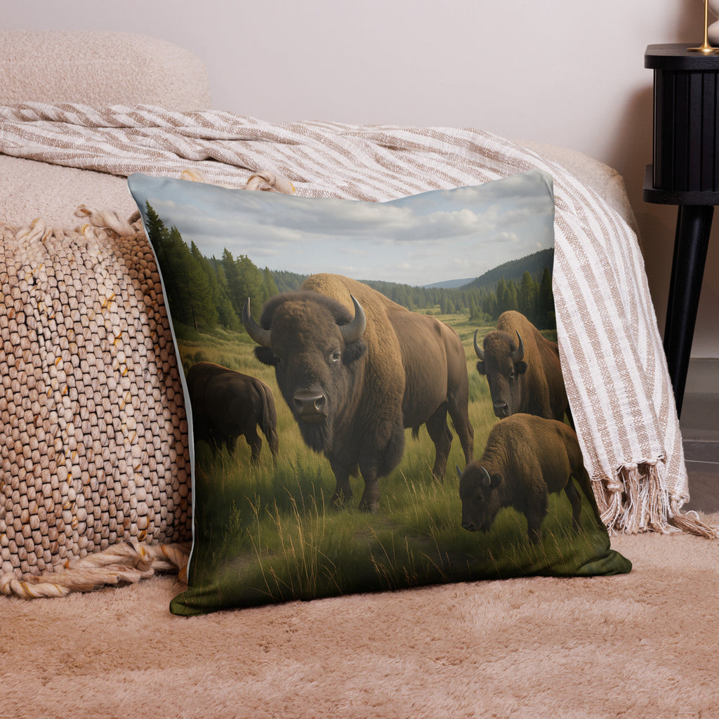 Hochwertiger Bison-Kissenbezug in Premium-Qualität, maschinenwaschbar