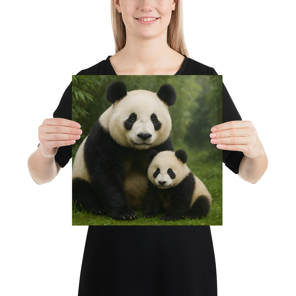 Hochwertiger Panda Kunstdruck mit 94 Prozent Lichtundurchlässigkeit
